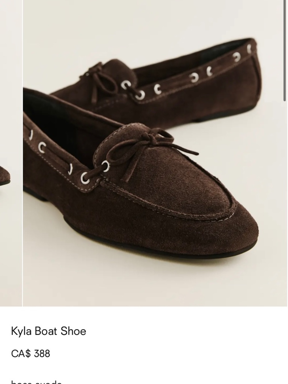 Never worn Reformation Kyla Boat Shoe Brown - Size 7